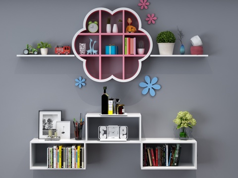  现代吊柜 吊架 装饰架3d模型 