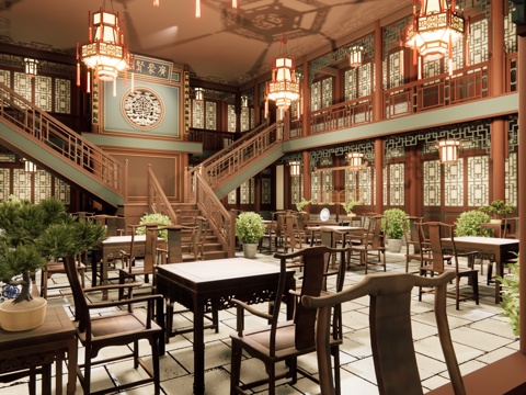 茶桌椅 茶具 茶桌 茶台 茶桌组合su模型