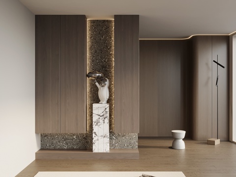 现代意式玄关柜 鞋柜su模型