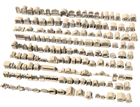  欧式老虎窗 拱窗 别墅窗户 窗户 门窗 屋顶窗 复古窗户 推3d模型 