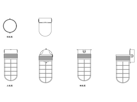 防汽灯 防潮灯 防水汽灯具 浴室防雾灯 潮湿环境照明灯cad施工图