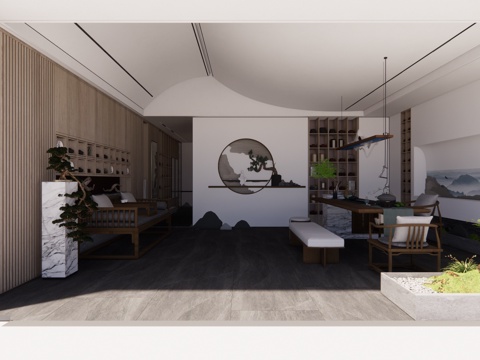 茶桌椅 茶具 茶桌 茶台 茶桌组合su模型