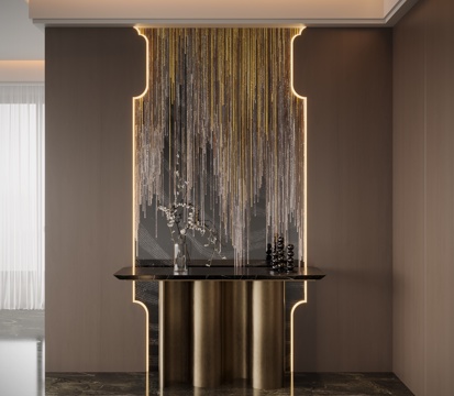 现代意式玄关su模型