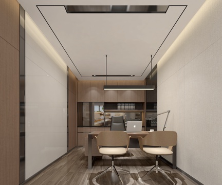  现代办公经理室3d模型 