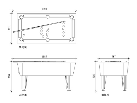 儿童台球桌 小型台球桌 儿童迷你台球桌 家用儿童台球桌cad施工图