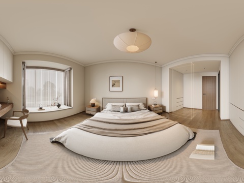  宋氏美学卧室全景 