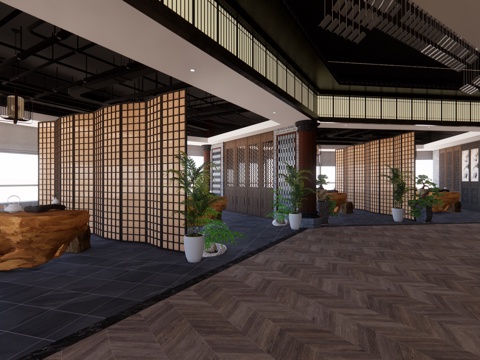 茶桌椅 茶具 茶桌 茶台 茶桌组合su模型