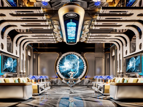 最新2套 KTV 派对房 施工图 效果图合集cad施工图