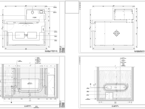  最新2套 KTV 派对房 施工图合集cad施工图 