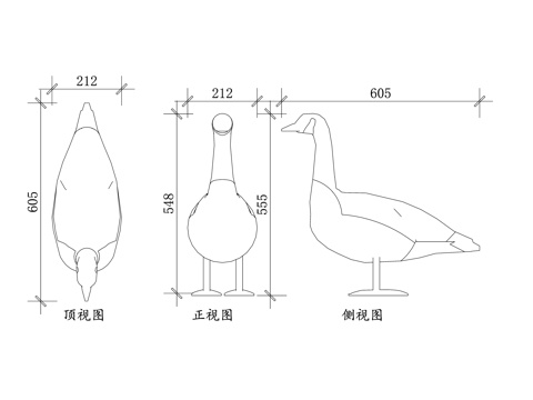  家禽鹅 鹅 家养鹅 白鹅 灰鹅 肉鹅 蛋鹅 皖西白鹅 狮头鹅cad施工图 