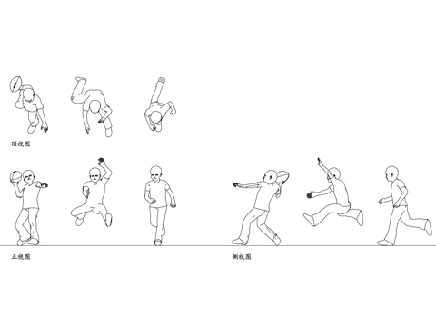 孩子玩耍姿态 儿童游戏动作 小孩嬉戏姿势 幼儿玩耍动态cad施工图
