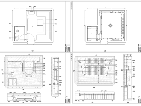  最新2套 KTV 派对房 施工图合集cad施工图 