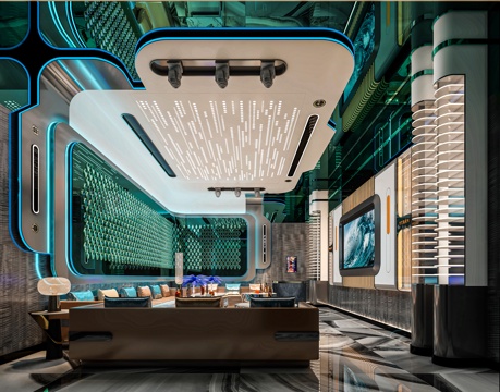 最新2套 KTV 派对房 施工图 效果图合集cad施工图