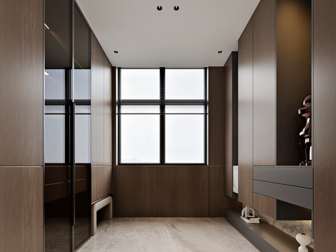  现代风格家居鞋帽间 鞋柜3d模型 