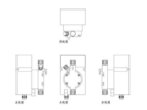 计量泵 定量泵 精密计量泵 化工计量泵 加药泵 液体计量泵cad施工图
