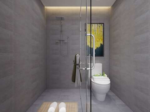  现代卫生间模型3d模型 