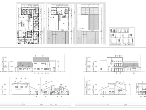 牙科诊所建筑平立面图纸cad施工图
