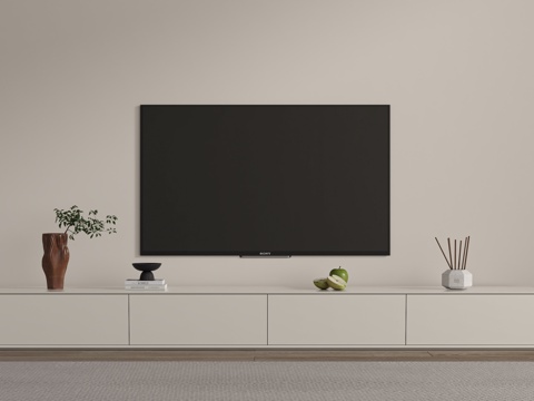 现代极简电视柜su模型