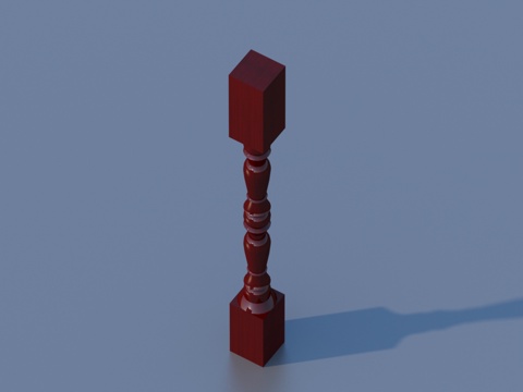  欧式木腿3d模型 