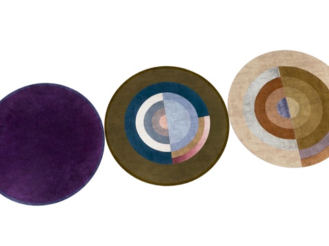 现代中古风地毯su模型