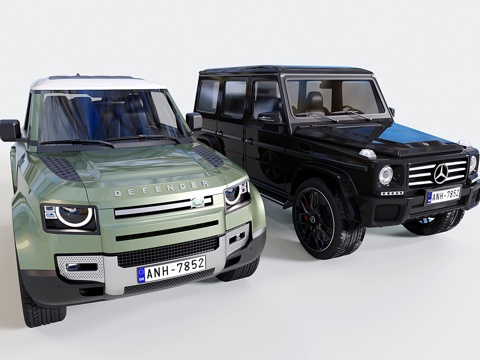 现代越野车 SUV 路虎 奔驰大Gsu模型