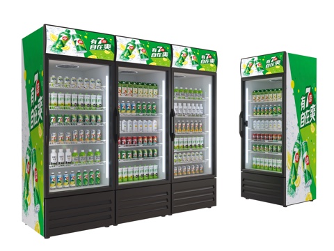 饮料柜 冷饮柜  酒水饮料矿泉水 冰柜 冷藏柜 冷柜 保鲜柜su模型