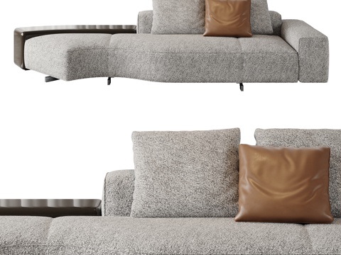 现代沙发 三人沙发 异型沙发 模块沙发su模型