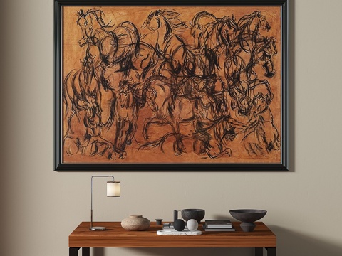 法式，复古，中古，现代，轻奢，简约，抽象，装饰画免费3d模型