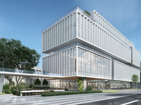 现代写字楼  办公楼 产业园建筑su模型