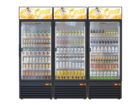 饮料柜 冷饮柜 啤酒饮料矿泉水 冷藏柜 保鲜柜 冰柜 冷柜su模型