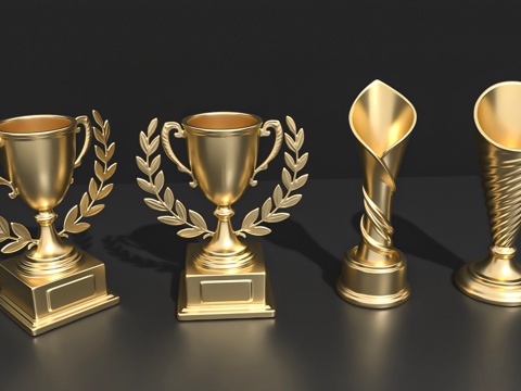  奖杯奖牌饰品摆件潮玩手办3d模型 