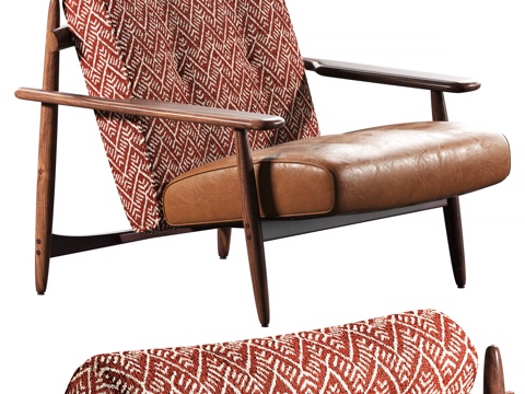  Minotti Trio 休闲椅3d模型 