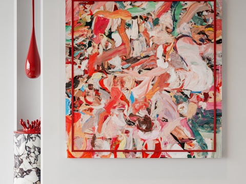 现代包豪斯挂画 装饰画 装饰品su模型