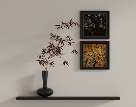 法式复古墙饰挂件su模型