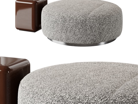 现代沙发凳 边几 角几su模型