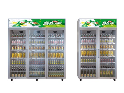 饮料柜 冷饮柜 啤酒饮料矿泉水 冷藏柜 保鲜柜 冰柜 冷柜su模型
