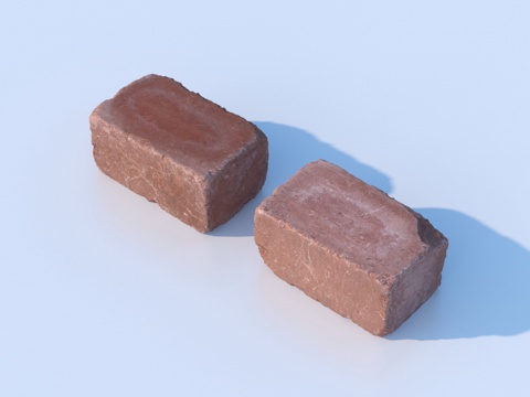  红砖  砖头 水泥砖 混凝土砖3d模型 