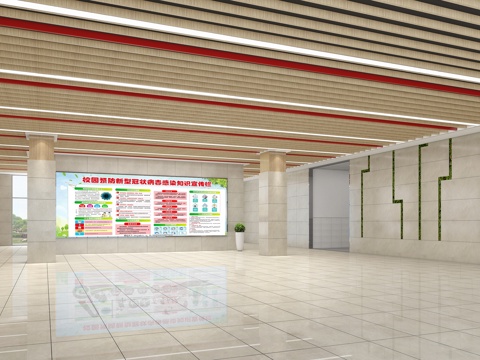  门厅大堂3d模型 