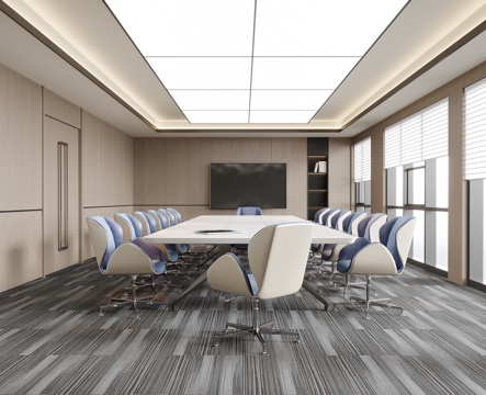 现代会议室 办公椅su模型