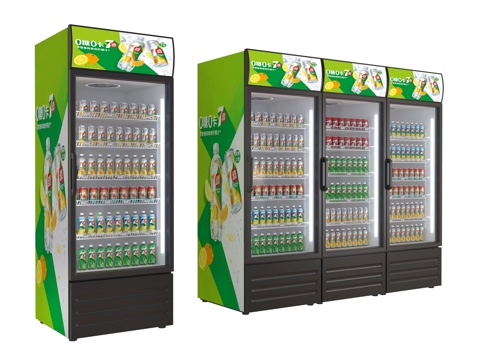 饮料柜 冷饮柜 啤酒饮料矿泉水 冷藏柜 保鲜柜 冰柜 冷柜su模型