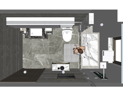 餐厅 卫生间 露台 阳台 家装 客厅 茶室su模型