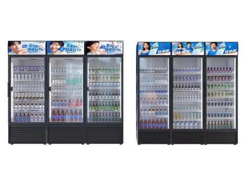 饮料柜 冷饮柜 啤酒饮料矿泉水 冷藏柜 保鲜柜 冰柜 冷柜su模型