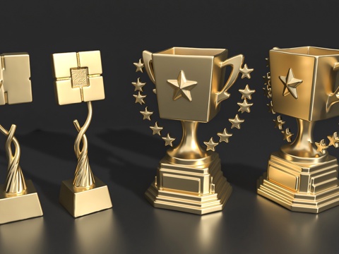  奖杯奖牌饰品摆件潮玩手办3d模型 