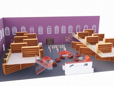 公共空间 走廊 政府机构 停车场 办事处su模型