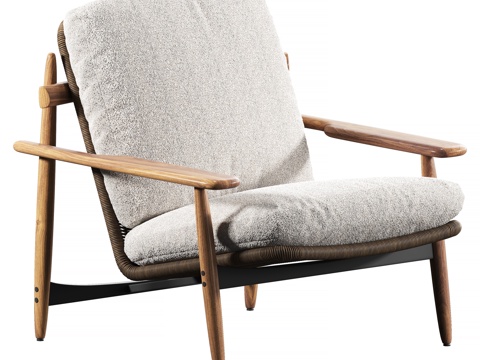  Minotti Trio Outdoor 休闲椅3d模型 