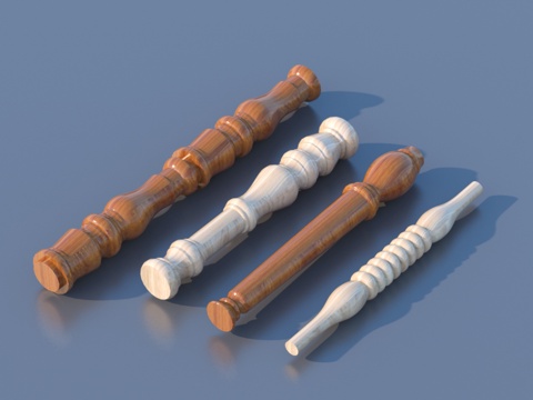  木柱子 圆柱3d模型 