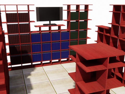 走廊 办事大厅 停车场 政府机构 休息站su模型