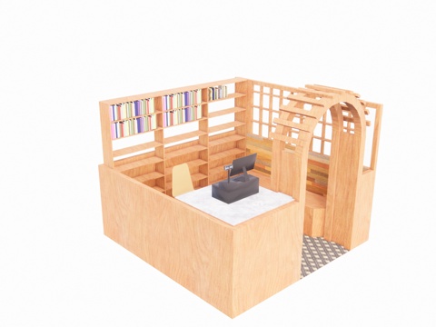 公共空间 走廊 政府机构 停车场 办事处su模型