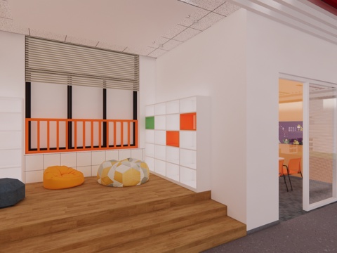 公共空间 走廊 政府机构 停车场 办事处su模型