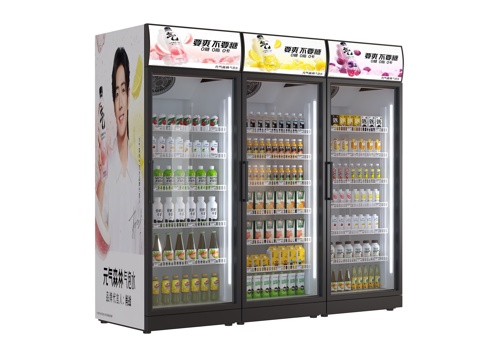 饮料柜 冷饮柜 啤酒饮料矿泉水 冷藏柜 保鲜柜 冰柜 冷柜su模型